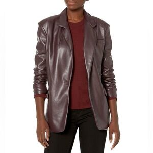 [BLANKNYC] Faux Leather Oversized Blazer
